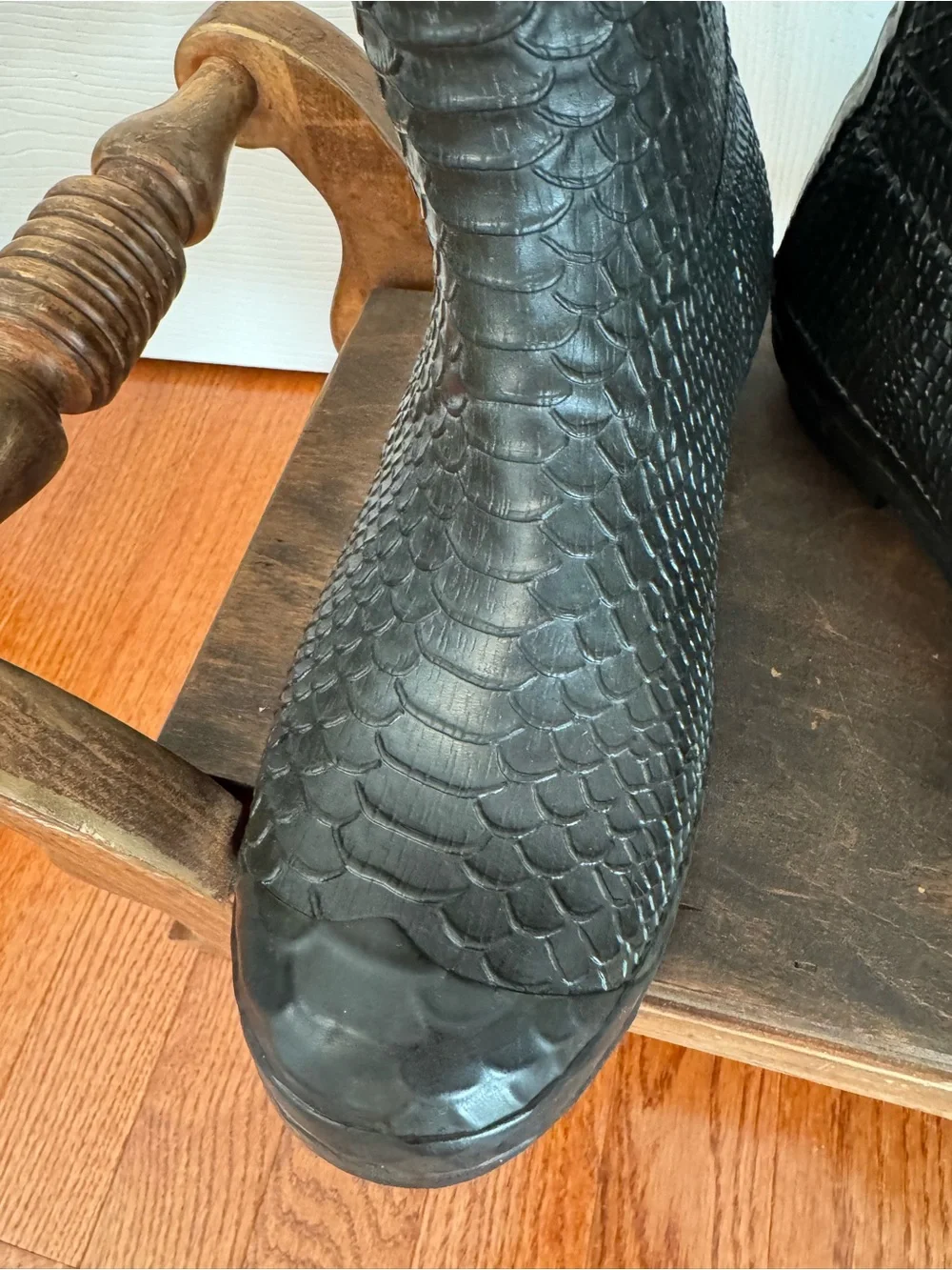 Hunter Carnaby Black Boa Tall Rain Boots Wellies Sz 7